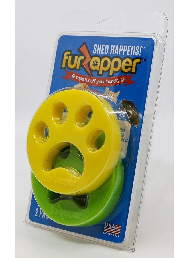 FURZAPPER أداة إزالة شعر الحيوانات الأليفة FurZapper للغسيل، عبوة 2 - أداة قابلة لإعادة الاستخدام لإزالة شعر الكلاب والقطط كما هو معروض في Shark Tank - تزيل شعر الحيوانات الأليفة، الشعر، الوبر، والجلد من الملابس والغسيل - استخدم 1 FurZapper لكل حيوان أليف - Image 3